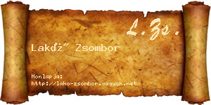 Lakó Zsombor névjegykártya