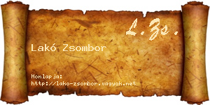 Lakó Zsombor névjegykártya